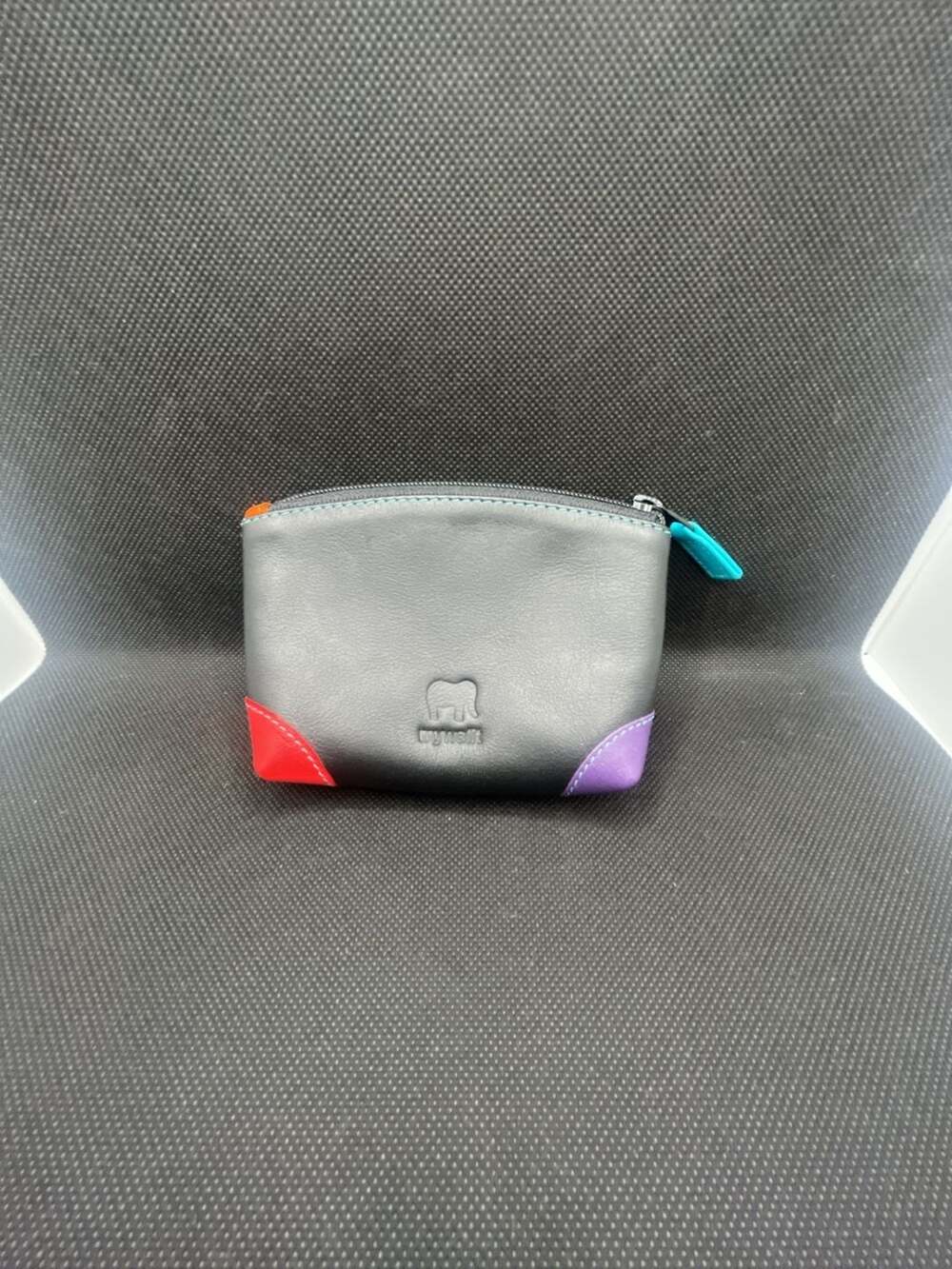 Mywalit Multicolor Leather Small Zip Coin Purse Pouch